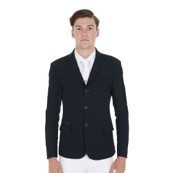 Veste de concours Homme en Tissu Stretch avec Poches Zippées Equestro Noir Veste de concours Homme en Tissu Stretch avec Poches Zippées Equestro Noir