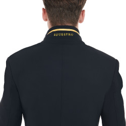 Veste de concours Homme en Tissu Stretch avec Poches Zippées Equestro Noir Veste de concours Homme en Tissu Stretch avec Poches Zippées Equestro Noir