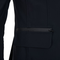 Veste de concours Homme en Tissu Stretch avec Poches Zippées Equestro Noir Veste de concours Homme en Tissu Stretch avec Poches Zippées Equestro Noir