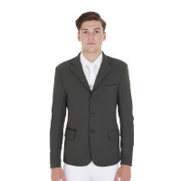 Veste de concours Homme en Tissu Stretch avec Poches Zippées Equestro Gris givré Veste de concours Homme en Tissu Stretch avec Poches Zippées Equestro Gris givré