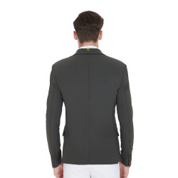 Veste de concours Homme en Tissu Stretch avec Poches Zippées Equestro Gris Veste de concours Homme en Tissu Stretch avec Poches Zippées Equestro Gris