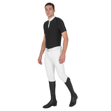Polo de concours Homme Manches Courtes avec Boutons Equestro Polo de concours Homme Manches Courtes avec Boutons Equestro