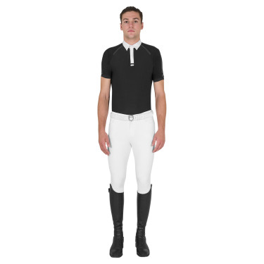 Polo de concours Homme Manches Courtes avec Boutons Equestro Polo de concours Homme Manches Courtes avec Boutons Equestro