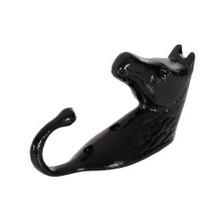 Crochet Porte-Bridon Tête de Cheval en Aluminium Coloré Umbria Equitazione Noir