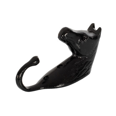 Crochet Porte-Bridon Tête de Cheval en Aluminium Coloré Umbria Equitazione Noir