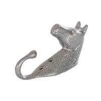 Crochet Porte-Bridon Tête de Cheval en Aluminium Coloré Umbria Equitazione Noir