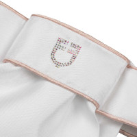 Dressuurstropdas met Strass-logo Equestro Wit / roze cameo Dressuurstropdas met Strass-logo Equestro Wit / roze cameo