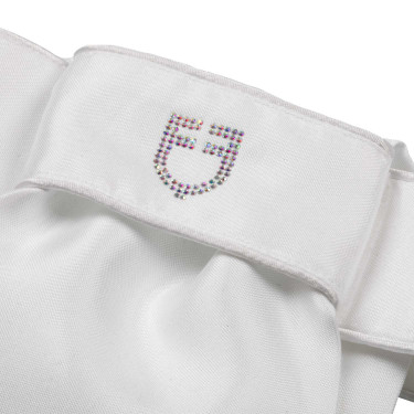Cravate de dressage avec Logo Strass Equestro Blanc / blanc Cravate de dressage avec Logo Strass Equestro Blanc / blanc