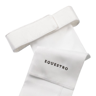Dressuurstropdas met Strass-logo Equestro Wit / wit