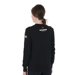 Sweat-shirt Ras-du-Cou Femme Scuderia Equestro Equestro Noir