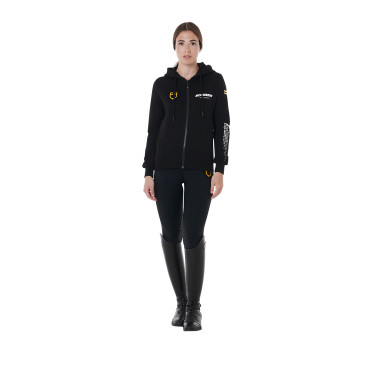Sweat-shirt à Capuche Zippé Femme Scuderia Equestro Equestro Noir