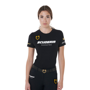 T-shirt Femme Scuderia Equestro en Coton Equestro T-shirt Femme Scuderia Equestro en Coton Equestro
