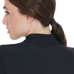 Dames Trainingspolo Lange Mouwen Equestro Zwart