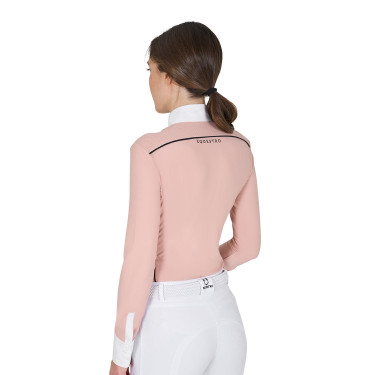 Wedstrijdpolo Dames Lange Mouwen met Mesh Inzetstukken Equestro Wedstrijdpolo Dames Lange Mouwen met Mesh Inzetstukken Equestro