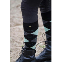 Chaussettes Equithème Argyle femme Vert sauge / anthracite Chaussettes Equithème Argyle femme Vert sauge / anthracite