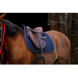 Tapis de selle Equithème Brocart Marine Bleu marine