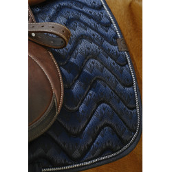 Tapis de selle Equithème Brocart Marine Bleu marine