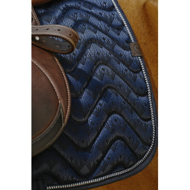 Zadeldek Equithème Brocart Marine Marineblauw