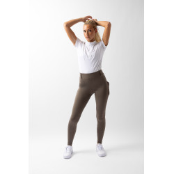 Legging fond intégral Grip Horze Dea femme Marron morille