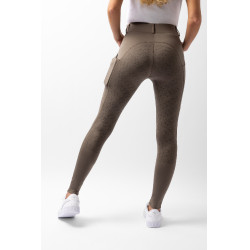 Legging fond intégral Grip Horze Dea femme Marron morille