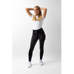 Broek met volledige grip voor alle seizoenen Horze Mira Zwart Broek met volledige grip voor alle seizoenen Horze Mira Zwart