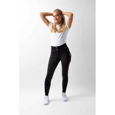 Broek met volledige grip voor alle seizoenen Horze Mira Zwart Broek met volledige grip voor alle seizoenen Horze Mira Zwart