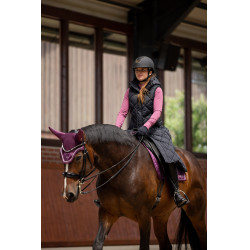 Lange mouwloze gewatteerde bodywarmer Gem B Vertigo Zwarte schoonheid