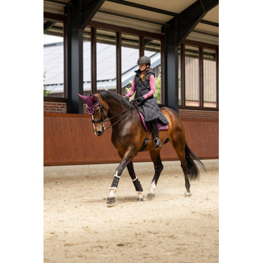 Lange mouwloze gewatteerde bodywarmer Gem B Vertigo Zwarte schoonheid