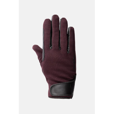 All-season rijhandschoenen Young Rider Perla Horze Fudge / kastanjebruin Bordeaux