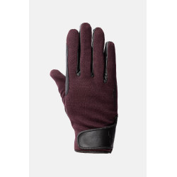 Gants d'équitation toutes saisons Young Rider Perla Horze Fudge / marron bordeaux
