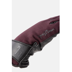 Gants d'équitation toutes saisons Young Rider Perla Horze Fudge / marron bordeaux