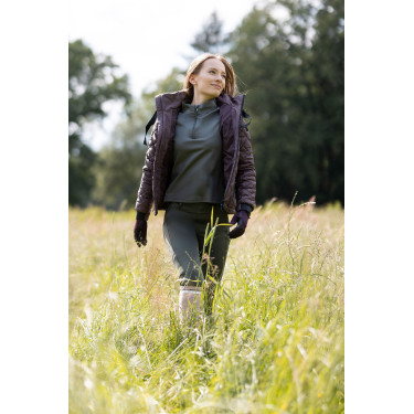 All-season rijhandschoenen Young Rider Perla Horze Fudge / kastanjebruin Bordeaux