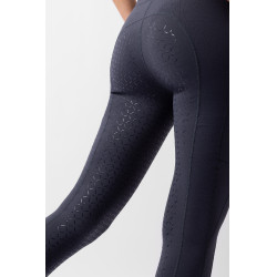 Halfseizoen legging Serena fullgrip Horze Marine inkt Marineblauw