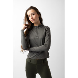 Top fonctionnel à manches longues pour femme Young Rider Elisa Horze Kambada / dragon vert foncé Kaki Top fonctionnel à manches longues pour femme Young Rider Elisa Horze Kambada / dragon vert foncé Kaki