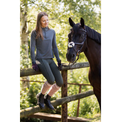 Top fonctionnel à manches longues pour femme Young Rider Elisa Horze Kambada / dragon vert foncé Kaki Top fonctionnel à manches longues pour femme Young Rider Elisa Horze Kambada / dragon vert foncé Kaki