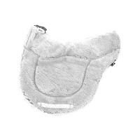 Tapis de selle d'endurance en polaire technique haute densité Burioni Blanc Tapis de selle d'endurance en polaire technique haute densité Burioni Blanc