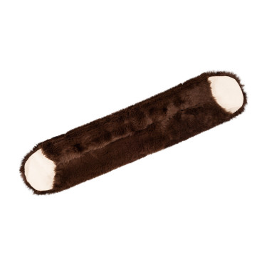 Couvre-sangle western en peau de mouton synthétique Burioni Marron