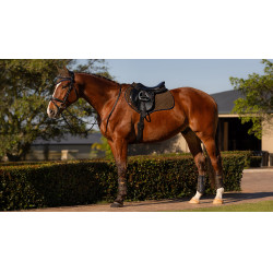 LeMieux Suede Close Contact Vierkant Zadeldek Alpine Bruin