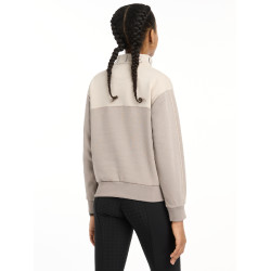Pull LeMieux à fermeture éclair Quart Kate Young Rider Ash / Stone Gris