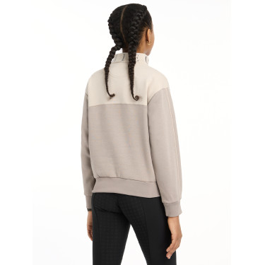 Pull LeMieux à fermeture éclair Quart Kate Young Rider Ash / Stone Gris