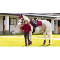 Mini LeMieux Suede Jump Vierkant Tapis Gloed Bordeaux