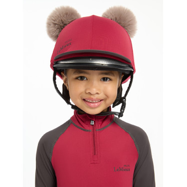 Dubbele pomponmuts Mini LeMieux Gloed Bordeaux