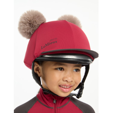 Dubbele pomponmuts Mini LeMieux Gloed Bordeaux