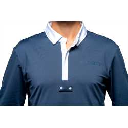 Polo de concours Flags & Cup homme Wako manches longues Marine Bleu marine