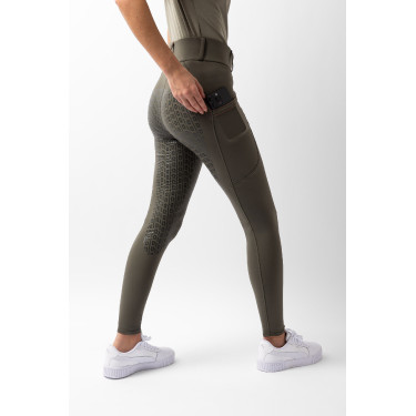 Pantalon d'équitation fond intégral grip Horze Noelle femme Vert olive Pantalon d'équitation fond intégral grip Horze Noelle femme Vert olive