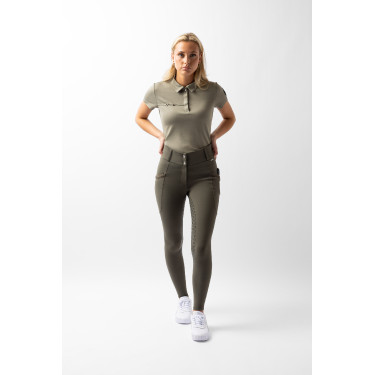 Pantalon d'équitation fond intégral grip Horze Noelle femme Vert olive Pantalon d'équitation fond intégral grip Horze Noelle femme Vert olive