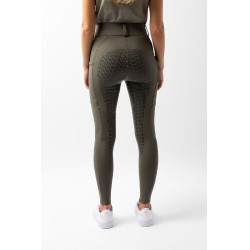 Pantalon d'équitation fond intégral grip Horze Noelle femme Vert olive
