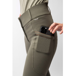 Pantalon d'équitation fond intégral grip Horze Noelle femme Vert olive