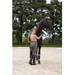 Pantalon d'équitation fond intégral grip Horze Noelle femme Vert olive