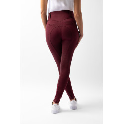 Pantalon fond intégral grip toutes saisons Horze Mira Bordeaux marron